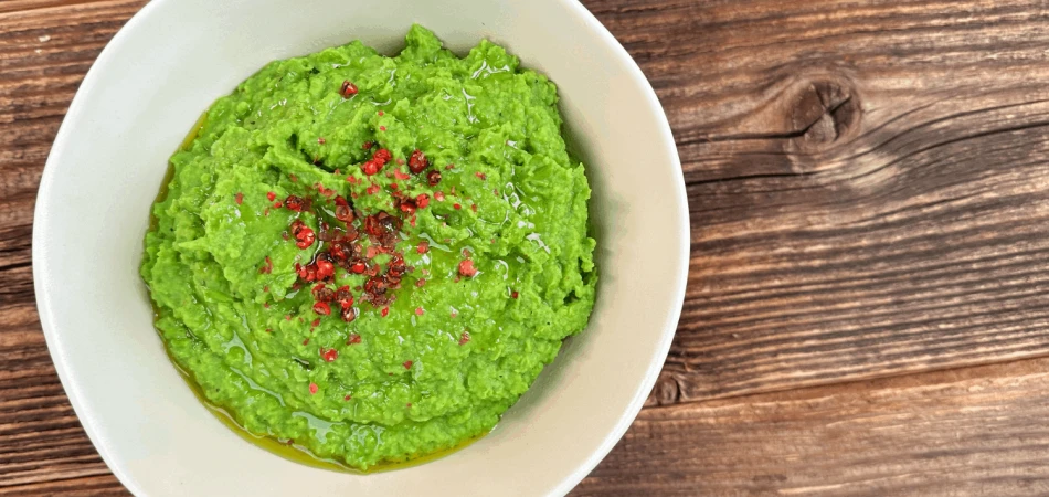 Puree z zielonego groszku