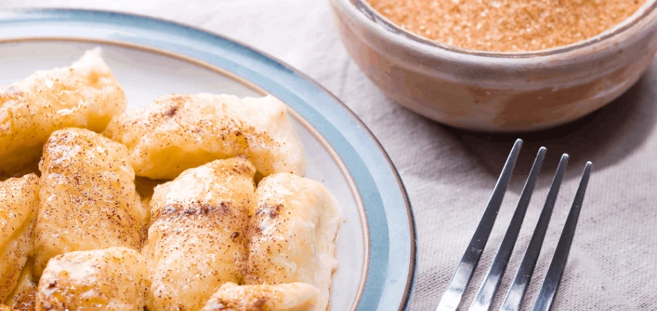 Pierogi (kluski) leniwe z kaszą manną