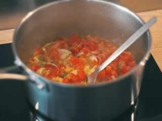 Gotująca się zupa meksykańska