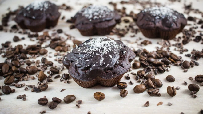 FIT DESER: Czekoladowo-kawowe muffiny na bazie fasoli