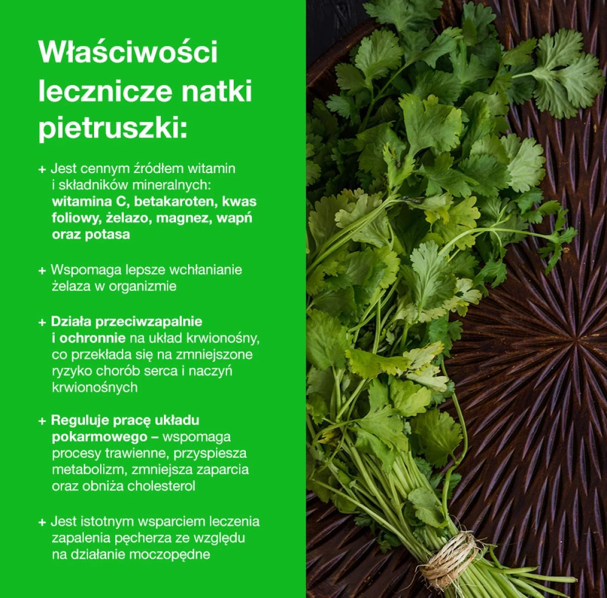 Właściwości lecznicze natki pietruszki