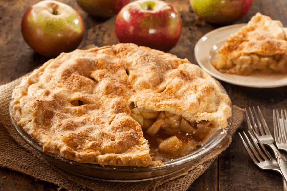 American Apple Pie w szklanej misce
