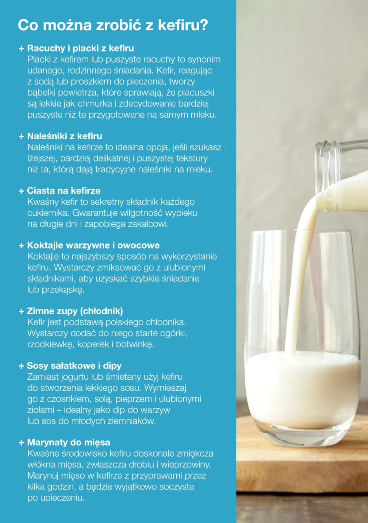 Co można zrobić z kefiru - infografika