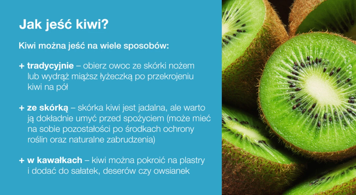Jak jeść kiwi - infografika