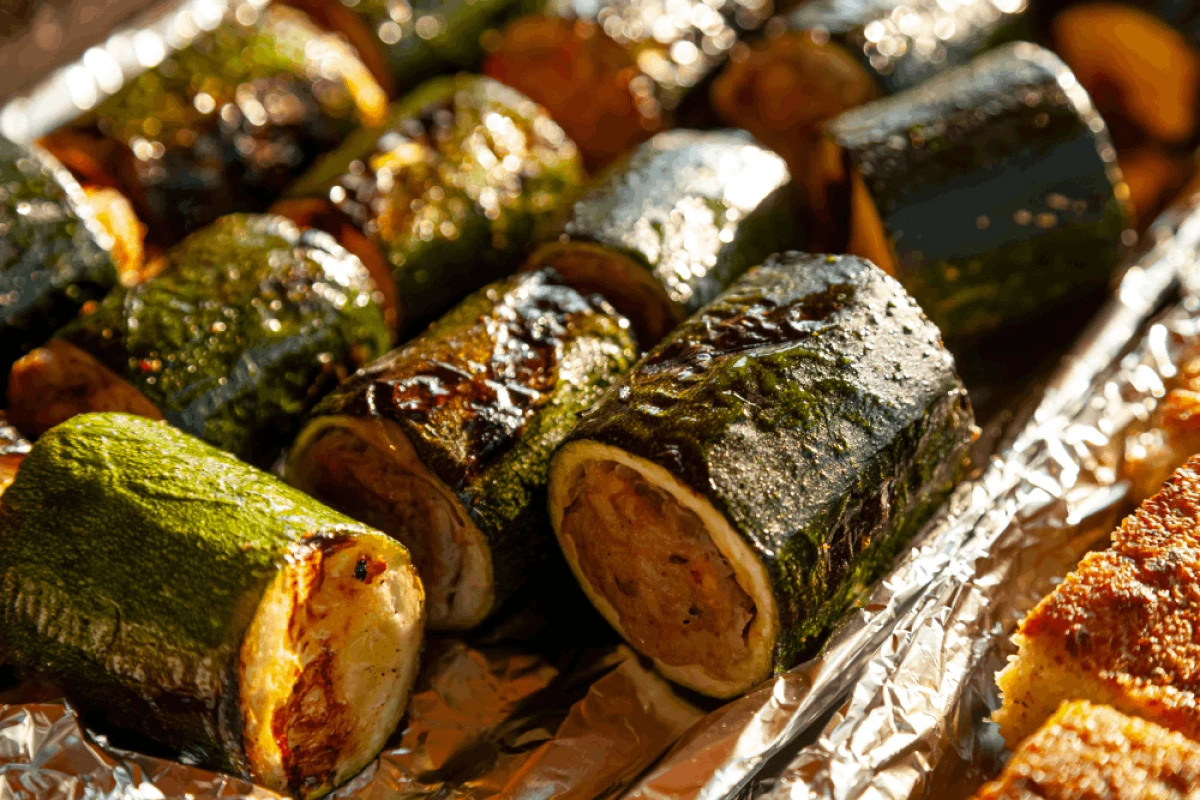 Nadziewana cukinia z grilla