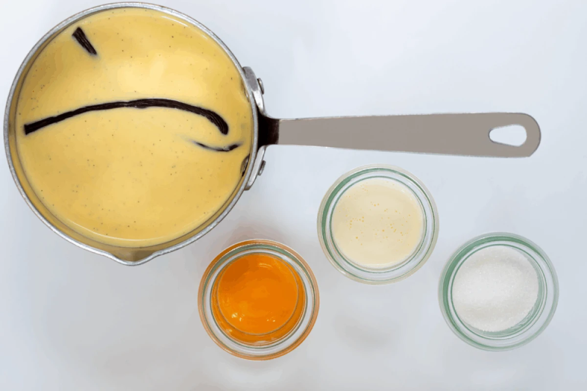 Składniki na sos waniliowy