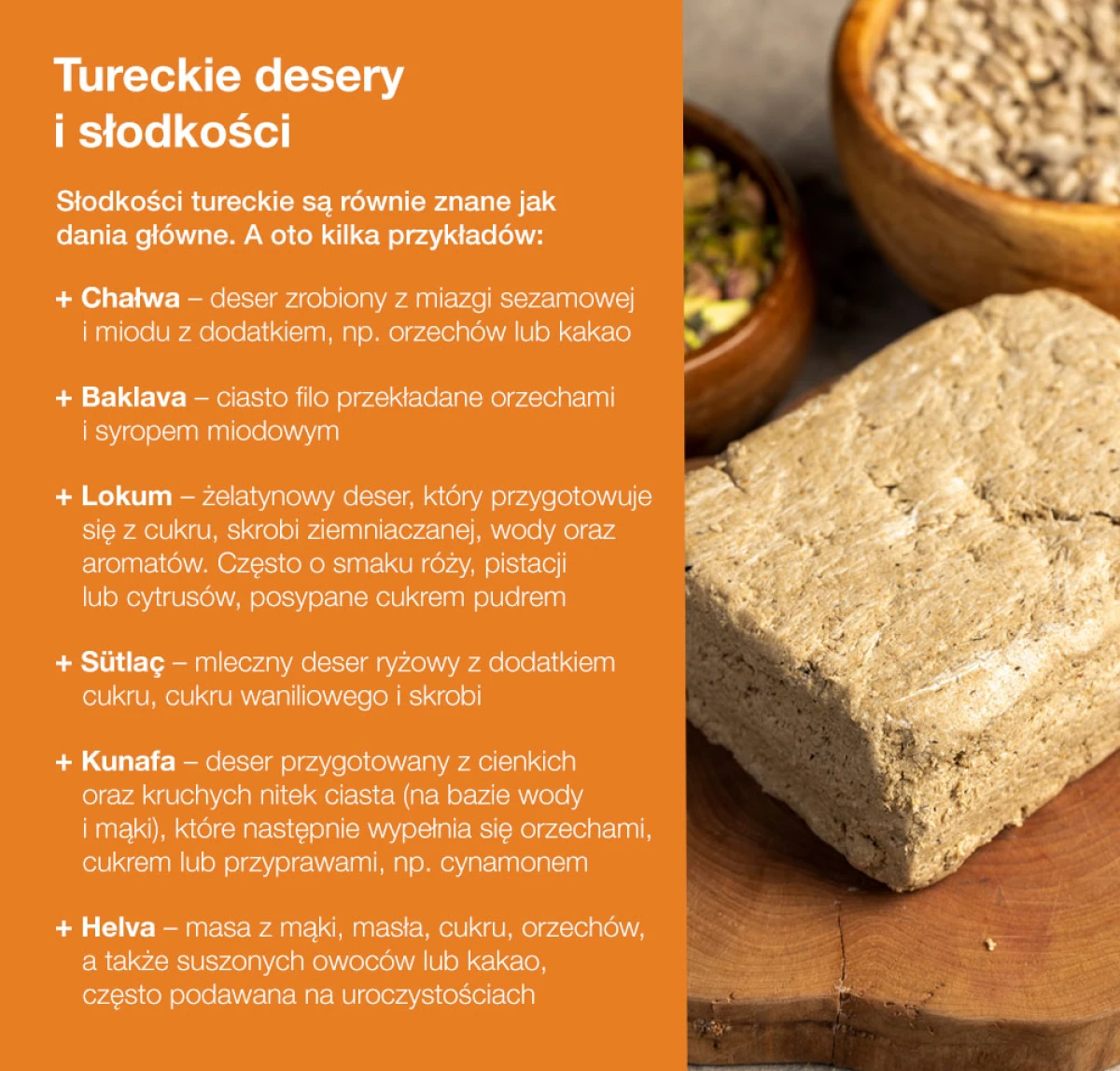 Tureckie desery i słodkości - infografika