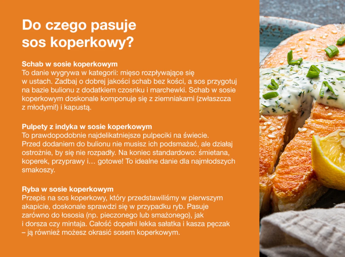 Do czego pasuje sos koperkowy?