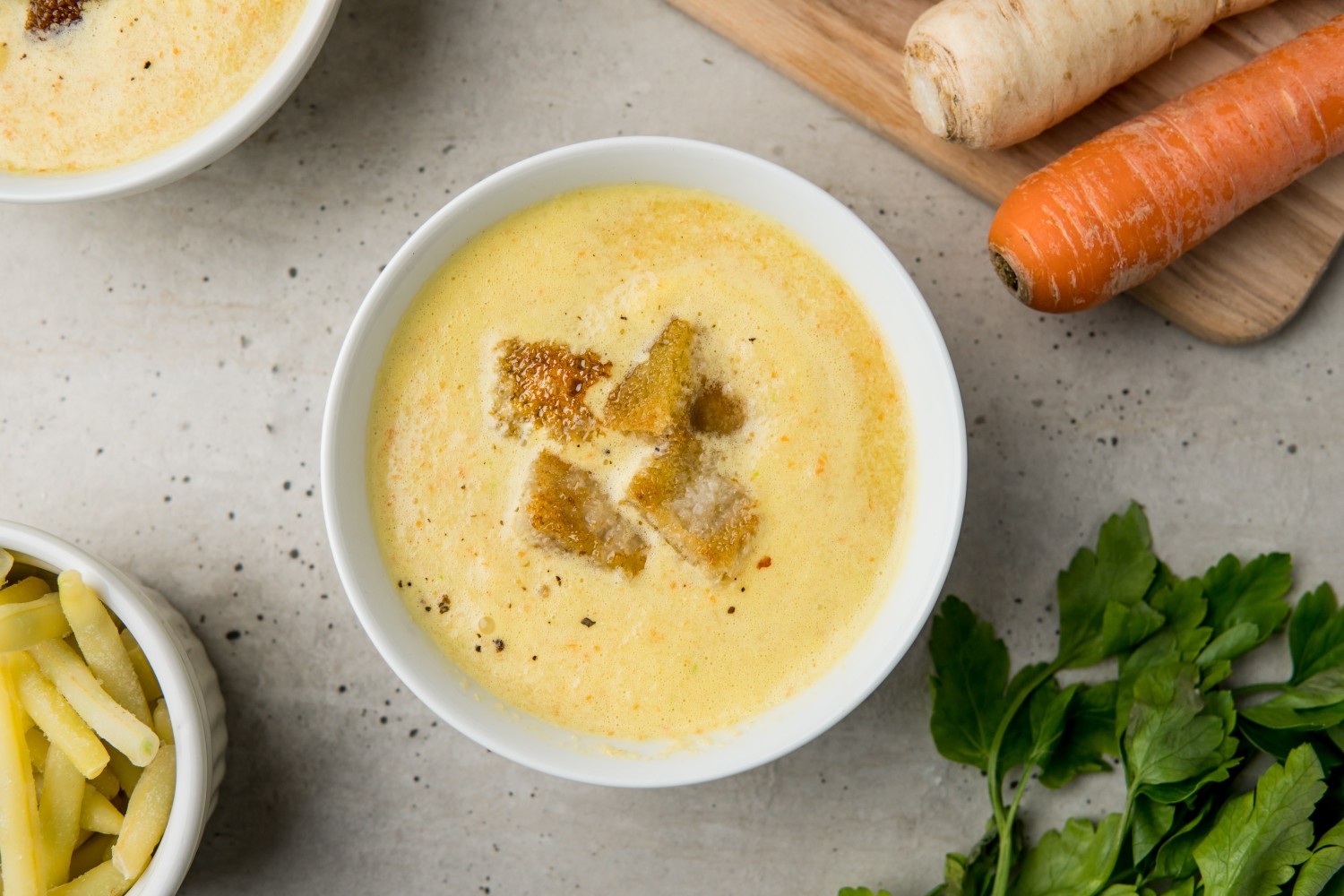Kremowa zupa z żółtej fasolki szparagowej
