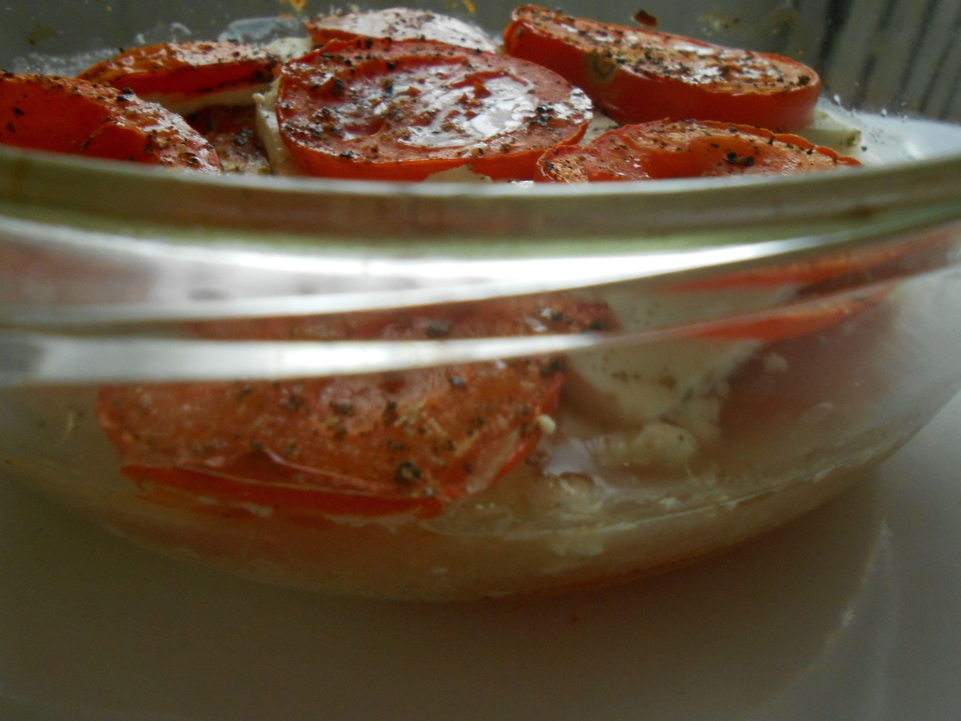 Zapiekana feta z pomidorami