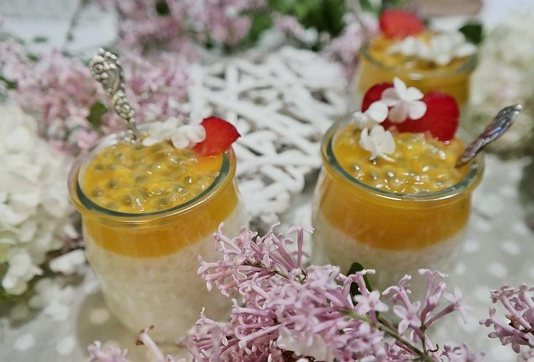 Słonecznie kokosowy pudding z tapioki