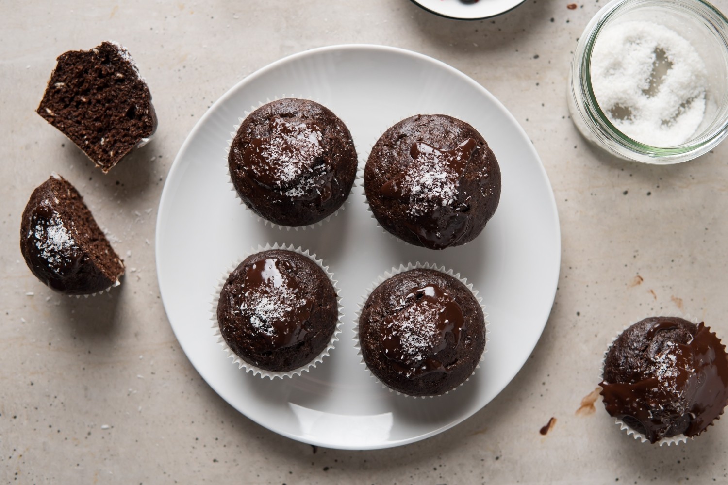 Kokosowo-czekoladowe fit muffinki