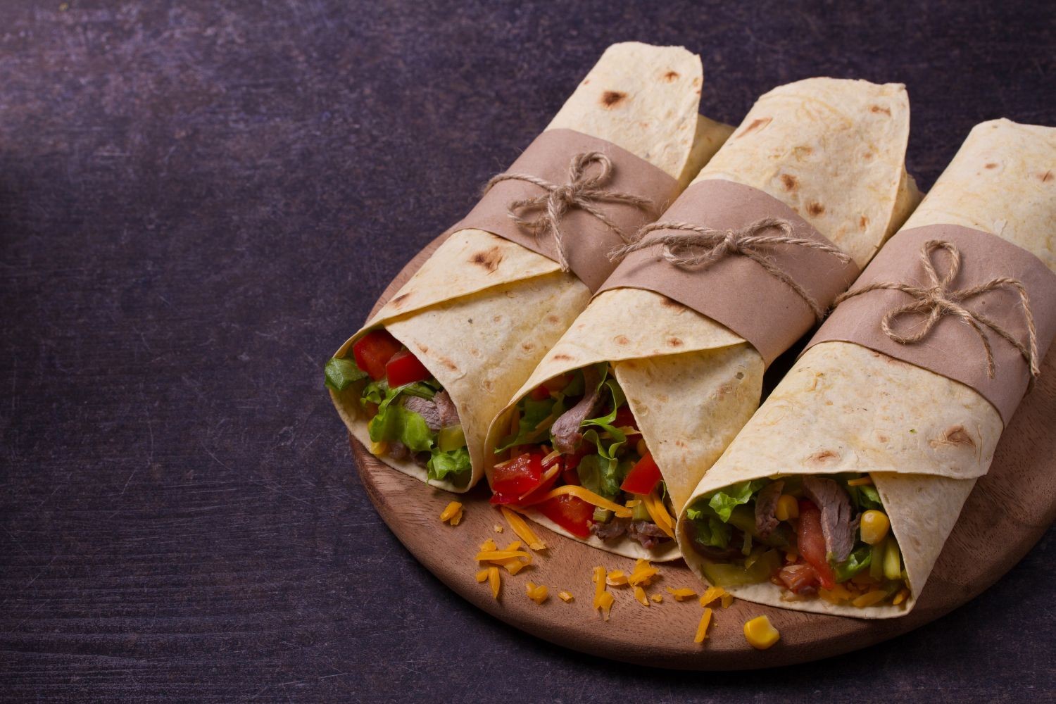 Meksykańskie burrito z mięsem mielonym