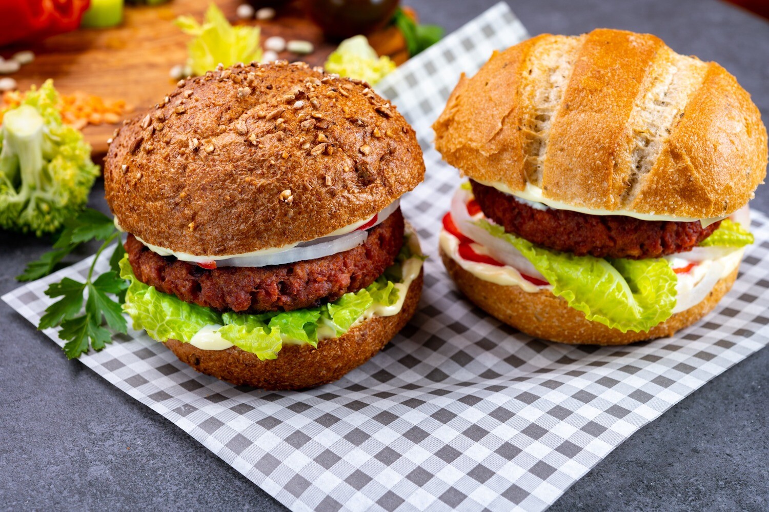 Burger wegetariański z fasoli